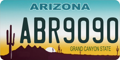AZ license plate ABR9090
