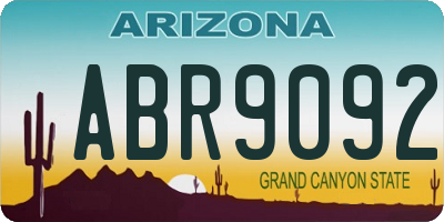 AZ license plate ABR9092