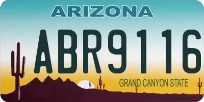 AZ license plate ABR9116