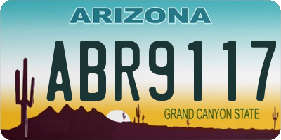 AZ license plate ABR9117