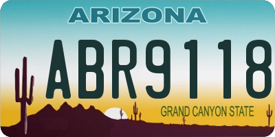 AZ license plate ABR9118