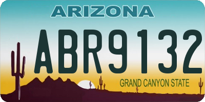 AZ license plate ABR9132
