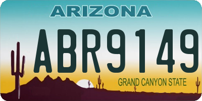 AZ license plate ABR9149
