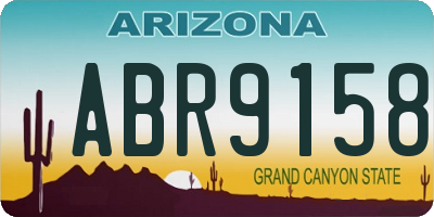 AZ license plate ABR9158