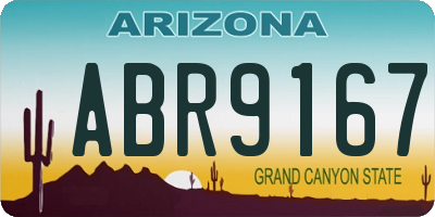 AZ license plate ABR9167