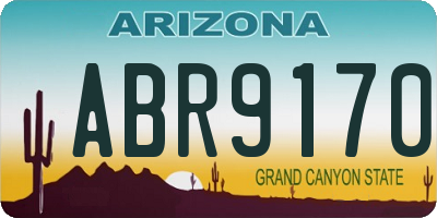 AZ license plate ABR9170