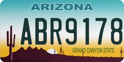 AZ license plate ABR9178