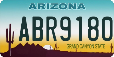 AZ license plate ABR9180