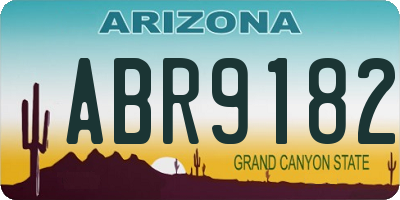 AZ license plate ABR9182
