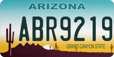 AZ license plate ABR9219