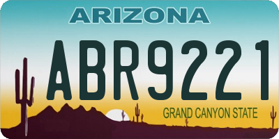 AZ license plate ABR9221