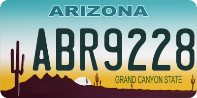 AZ license plate ABR9228