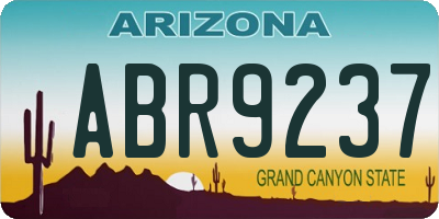 AZ license plate ABR9237