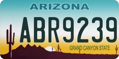 AZ license plate ABR9239
