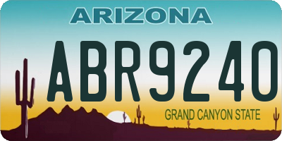 AZ license plate ABR9240
