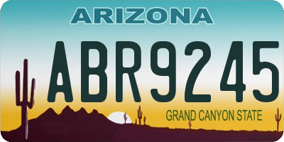 AZ license plate ABR9245