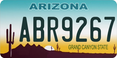 AZ license plate ABR9267