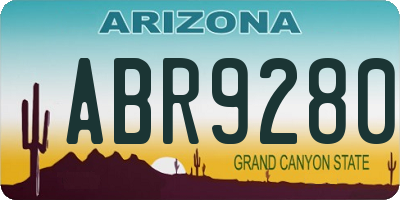 AZ license plate ABR9280