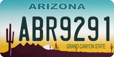 AZ license plate ABR9291