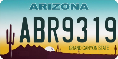 AZ license plate ABR9319