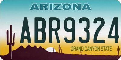 AZ license plate ABR9324