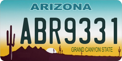 AZ license plate ABR9331