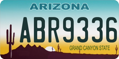 AZ license plate ABR9336