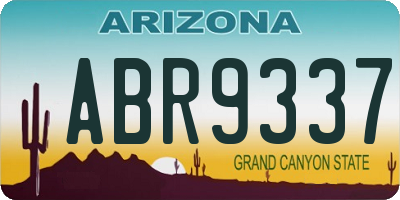 AZ license plate ABR9337