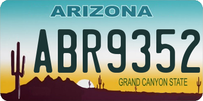 AZ license plate ABR9352
