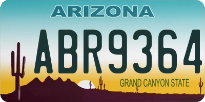 AZ license plate ABR9364