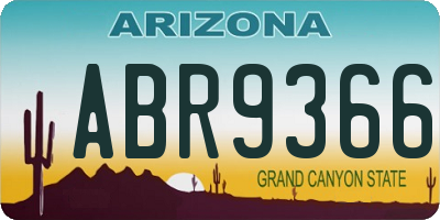 AZ license plate ABR9366