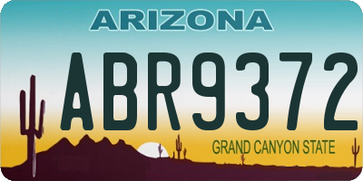AZ license plate ABR9372
