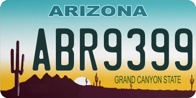 AZ license plate ABR9399