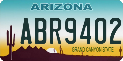 AZ license plate ABR9402