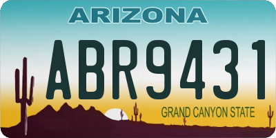 AZ license plate ABR9431