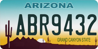AZ license plate ABR9432