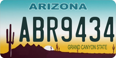AZ license plate ABR9434