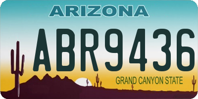 AZ license plate ABR9436