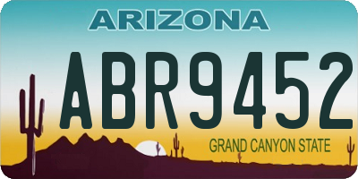 AZ license plate ABR9452