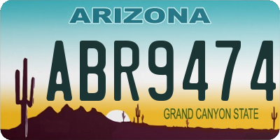 AZ license plate ABR9474