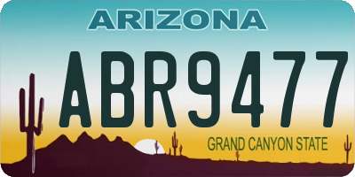 AZ license plate ABR9477