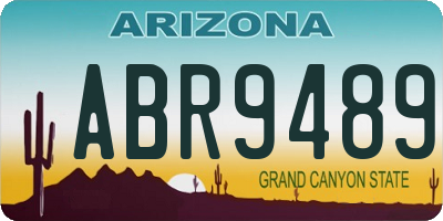 AZ license plate ABR9489