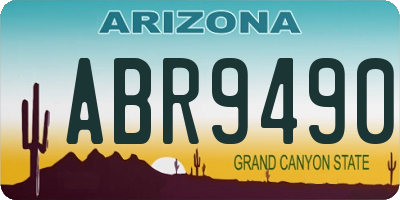 AZ license plate ABR9490