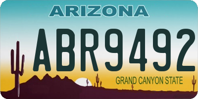 AZ license plate ABR9492