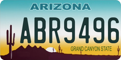 AZ license plate ABR9496