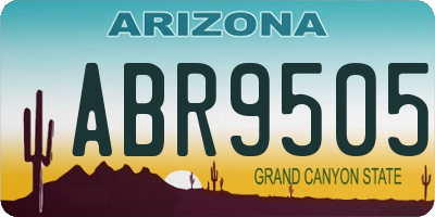AZ license plate ABR9505