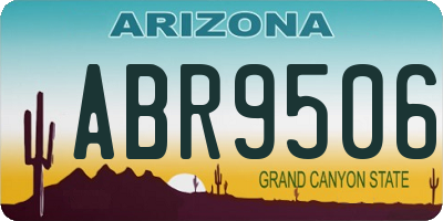 AZ license plate ABR9506