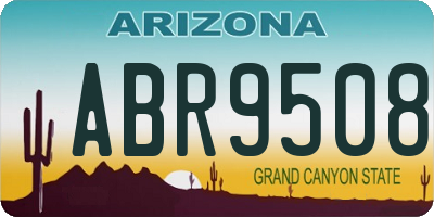 AZ license plate ABR9508