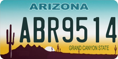 AZ license plate ABR9514