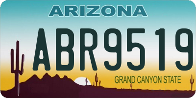 AZ license plate ABR9519